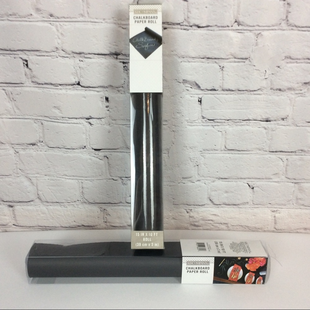 K &Company 4 Chalkboard Paper Rolls Black 15”x10’ - Picture 3 of 5